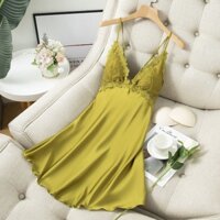 [Săn Sỉ] Váy ngủ lụa 2 dây hàng Quảng Châu vải Tơ lụa cao cấp