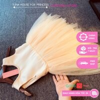 [Sẵn size 8-35kg] Váy đầm xoè công chúa thiết kế cho bé gái trơn lưng v bồng bềnh - Tuna House For Princess