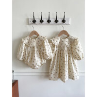 [sẵn suit 66,90] Váy và suit hoa nhí hàng thiết kế JENNYBEBE phong cách Hàn Quốc dành cho bé gái