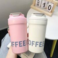 Sẵn - [Tặng túi +thiệp] Ly giữ nhiệt để bàn coffee màu pastel cực dễ thương, bình giữ nhiệt xinh xắn bằng thép không