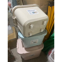 [sẵn] Thùng đa năng nhựa VIỆT NHẬT 25kg, 35kg, 45kg - Nắp kín, khóa gài, bánh xe - Đựng gạo, đồ chơi bé - 5321 [mới]