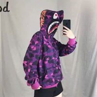 (sẵn trắng L,tím đậm L,XXL)Áo khoác Bape thời trang fullsize cực hot kèm hình thật