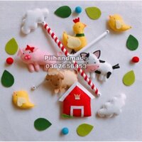 (SẴN) 🌞 TREO NÔI NÔNG TRẠI 🐥🐷🏡🐏🐄 CHO BÉ YÊU HANDMADE VẢI NỈ