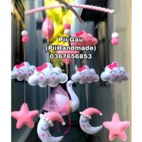 🦢🦚🦩(SẴN) TREO NÔI THIÊN NGA CHO BÉ YÊU HANDMADE VẢI NỈ 🌺🍄🌻