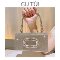 (Sẵn) Túi nữ đi tiệc đính đá bling sang chảnh, Clutch dự tiệc thời trang