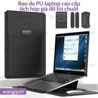 Sẵn VN Bao Da Bao Laptop 13 13.3 14 15 15.6 inch Sang Trọng Cao Cấp Nhiều Tính Năng Tích Hợp Giá Đỡ và Lót Chuột