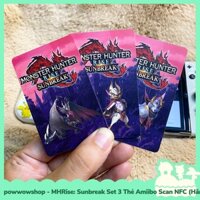 [Sẵn VN - Hỏa Tốc] MHRise: SunBreak Set 3 Thẻ Amiibo Scan NFC Cho Game Monster Hunter Rise DLC Sunbreak Nintendo Switch
