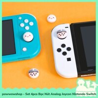 [Sẵn VN - Hỏa Tốc] Set 4pcs Bọc Nút Cần Xoay Analog Joycon Cho Máy Game Nintendo Switch / Lite / Oled Cute Baobao & Ghos