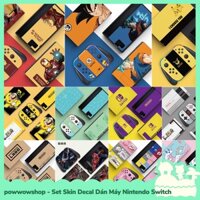 [Sẵn VN - Hỏa Tốc] V1/V2 Set Skin Decal Dán Máy Game, Dock, Joycon Nintendo Switch Super Cool & Amazing Good Job
