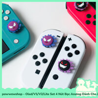 [Sẵn VN - Hỏa Tốc] Oled/V1/V2/Lite Set 4 Nút Bọc Analog Dành Cho Joycon Máy Game Nintendo Switch Pocket Monster Gastly
