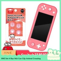 [Sẵn VN - NowShip] IINE Phụ Kiện Set 4 Bọc Nút Cao Cấp Cần Xoay Analog Tay Cầm Joycon Nintendo Switch NS Hồng C Gấu
