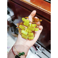 [Sẵn] Vòng Tay Dây Cáp Rút Charm Lu Mix Ngũ Điếu Đá Mắt Mèo Màu Vàng OBS Jewelry