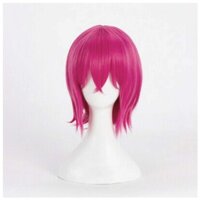 [sẵn] Wig/tóc giả Gowther - Nanatsu no taizai màu hồng đỏ (cơ bản nam nữ ngắn 30cm) thất đại tội [Miu Cosplay 05]