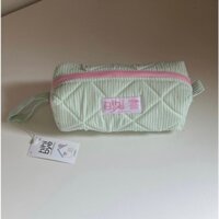 [Sẵn xanh lá] Túi đựng đồ makeup/ túi đựng bút Fluffy Pouch bag