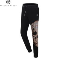 (Sản xuất tại Quảng Châu, Trung Quốc) Chất lượng cao Phong Cách Mới Bán Chạy PHILIPP PLEIN Quần Thường Ngày Dạo Phố Quần Áo Quần PP Xu Hướng Thời Trang Quần Co Giãn Thoải Mái Dây Rút Quần Slim-fit 66606