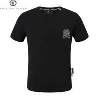 (Sản xuất tại Quảng Châu, Trung Quốc) Chất lượng cao Áo thun nam Philipp PLEIN Tay ngắn Slim-fit Cotton nguyên chất thoáng khí Thoải mái Chất lượng cao 2041