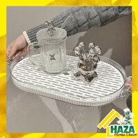 SẴN❤️Khay Úp Cốc Cao Cấp, Khay Đựng Ly Cốc Có Lỗ Thoát Nước, Khay Đựng Hoa Quả Haza decor
