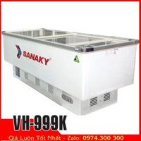 Sanaky VH-999K | tủ đông kính lùa trưng thịt cá đông lạnh