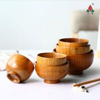 Sanchuang Bát Bộ đồ ăn Nhật Bản hộ gia đình Bát súp chống nóng sáng tạo Bát gỗ Trung Quốc Bát mặt tròn Bát bán buôn