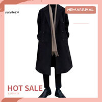 Sand Vintage Lấy Cảm Hứng Từ Áo Khoác Phong Cách Retro Áo Len Phong Cách Vintage Nam Áo Gió Hai Tầng Cổ Điển Ve Áo Dài Tay Áo Khoác Ngoài Cho Đông Nam Á