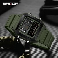 Sanda 6216-3 / còn hàng Thanh niên Cá tính Linh kiện điện tử Đồng hồ nam LED kỹ thuật số chống nước thể thao mát mẻ