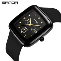 Sanda Thiết Kế Vuông Cá Tính Đồng Hồ Thời Trang Nam Sang Trọng Quyến Rũ Kinh Doanh Đồng Hồ Thạch Anh Giải Trí Thể Thao Chạy Bộ Đồng Hồ 1112