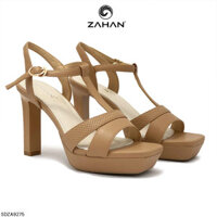 Sandal 2 quai, mũi vuông, đúp đế, 10 cm SDZA9275 - Cacao - 37