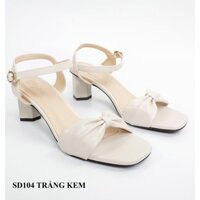 SANDAL bảng ngang thắt nơ 7cm ROSE - SD104 [ QUÀ TẶNG xinh xắn ]