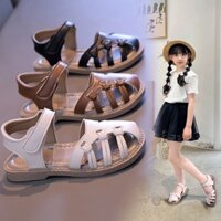 Sandal bé gái size 26-36 - Dép quai hậu học sinh dáng rọ bít mũi thời trang phong cách Hàn Quốc nhám dán tiện lợi x552