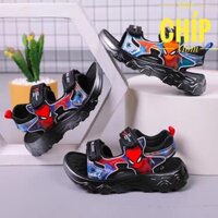 sandal bé trai dép quai hậu cho bé đi học khâu đế siêu bền người nhện kiểu dáng thể thao QCCC full hộp D1 ( ảnh thật )