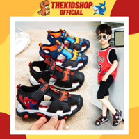 Sandal Bé Trai Họa Tiết Người Nhện Cá Tính, Giày Bé Trai Dáng Rọ Thoáng Khí, Chống Trượt Cho Bé 4-11 Tuổi-SD85