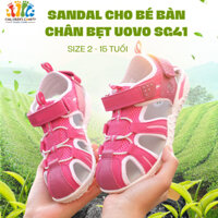 Sandal Bít Mũi Bé Gái SG41 Giày Lót Đế Chỉnh Hình Bàn Chân Bẹt, Sandal Lót Đế Chỉnh Hình Hỗ Trợ Vòm Chân Cho Bé UOVO