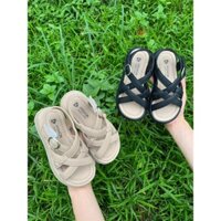 sandal cao cấp điệu đà sang chảnh cho bé gái - dép quai hậu cho bé quai chéo êm chéo nhẹ êm chân có size đại da PU A616
