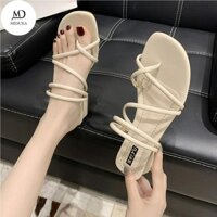 Sandal cao gót 3 phân Womenstyle dây xỏ ngón, guốc nữ giá rẻ phù hợp mùa hè 2023 chuẩn size 3 màu trắng,kem, đen mã TD53
