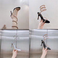sandal cao gót dây đá quấn cổ mới nhất 2023