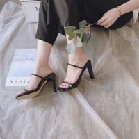 Sandal cao gót nữ quai mảnh , Dép nữ cao gót 7 phân