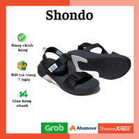 Sandal CHÍNH HÃNG - Giày Sandal SHONDO Dép Quai Hậu Nam Nữ F7 Đen Full- Đế Phylon, Mang Đi Học, Đi Chơi.