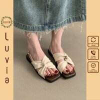 Sandal đế bệt quai bản rộng bắt chéo đế TPR chống trơn trượt Luvia 126DN