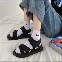 Sandal đi học quai chéo Ulzzang đế răng cưa 4cm phong cách Hàn Quốc cá tính , năng động