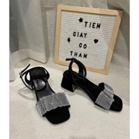 SANDAL ĐÍNH ĐÁ ÁNH BẠC 5CM