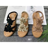 Sandal đính hoa, dép mùa hè cho nữ