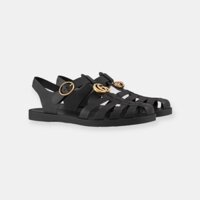 SANDAL GUCCI ĐEN MẶT HỔ 46343 J8700 1000