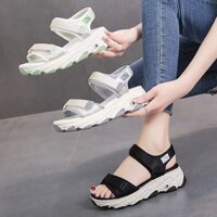 Sandal Hàn Quốc nữ 2 quai mới về - sẵn hàng 3 màu đen ghi kem