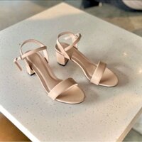 Sandal mũi tròn đế vuông cao 5cm bassic ms05