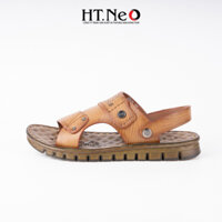 Sandal nam da bò đế kếp mặt mát xa chân, quai da được may chắc chắn sang trọng, lịch lãm sd187