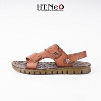 Sandal nam da bò đế kếp mặt mát xa chân, quai da được may chắc chắn sang trọng, lịch lãm sd187