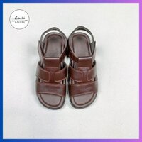 Sandal nam da bò , dép quai hậu nam ,dép quai hậu đế cao 3.5 cm  màu nâu ,đen