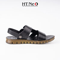 Sandal nam HT.NEO da bò mềm mại, đế kếp, mặt mát xa chân, quai da được may chắc chắn sang trọng, lịch lãm sd186