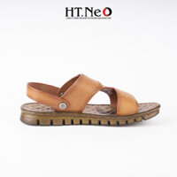 Sandal nam HT.NEO da bò mềm mại, đế kếp, mặt mát xa chân, quai da được may chắc chắn sang trọng, lịch lãm sd187