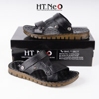 Sandal nam HT.NEO da bò mềm mại, đế kếp, mặt mát xa chân, quai da được may chắc chắn sang trọng, lịch lãm sd186